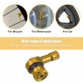 X Autohaux Pair Gold Tone Aluminum Alloy 90 Degree Universal Motorcycle Wheel Rim Vacuum Tire Valve Stems Caps 11 3mm