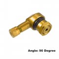 X Autohaux Pair Gold Tone Aluminum Alloy 90 Degree Universal Motorcycle Wheel Rim Vacuum Tire Valve Stems Caps 11 3mm