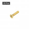 Uxcell Flat Head Socket Cap Screws M3-0 5 X 14mm Brass Inner Hex Drive Fasteners Bolts 20pcs
