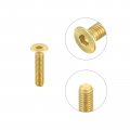 Uxcell Flat Head Socket Cap Screws M3-0 5 X 14mm Brass Inner Hex Drive Fasteners Bolts 20pcs