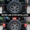 Spare Tire Brake Light Wheel 3rd Third For Wrangler 1990-2021 Jk Jl Yj Tj Double Red