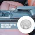 X Autohaux Car Bling Multimedia Knob Cover Inner Fitting Trim Decals Interior Accessories For Mercedes-benz C250 Glk300 Gl400