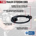 7 Way Trailer Extension Cord 4 Feet Double Prongs Connector Weatherproof Pin Wiring Plug Gooseneck Hitch Extender Or 5th Wheel