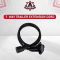 7 Way Trailer Extension Cord 4 Feet Double Prongs Connector Weatherproof Pin Wiring Plug Gooseneck Hitch Extender Or 5th Wheel