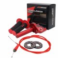 Motorcycle Throttle Assembly 7 8 In 22mm Quick Twist Grips With Cable Aluminum Alloy Universal For Dirt Pit Bike Atv Mini Red 