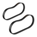 Compressor Drive Belt Set Of 2 For Metabo Ec710sm High Strength Ribbed Rubber Replacement Belts