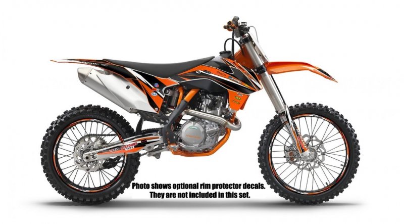 2017-2018 125 150 250 Sx Vigor Orange Senge Graphics Base Kit For Ktm