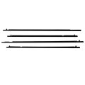 Black Window Weather Stripping Outside Trim Seal 4pcs Replacement For 2006-2011 Civic Sedan 