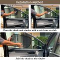 2pack 21 X14 Cling Sunshades For Car Side Windows-sun Glare And Uv Rays Protection Foldable Automotive Interior Heat Shields