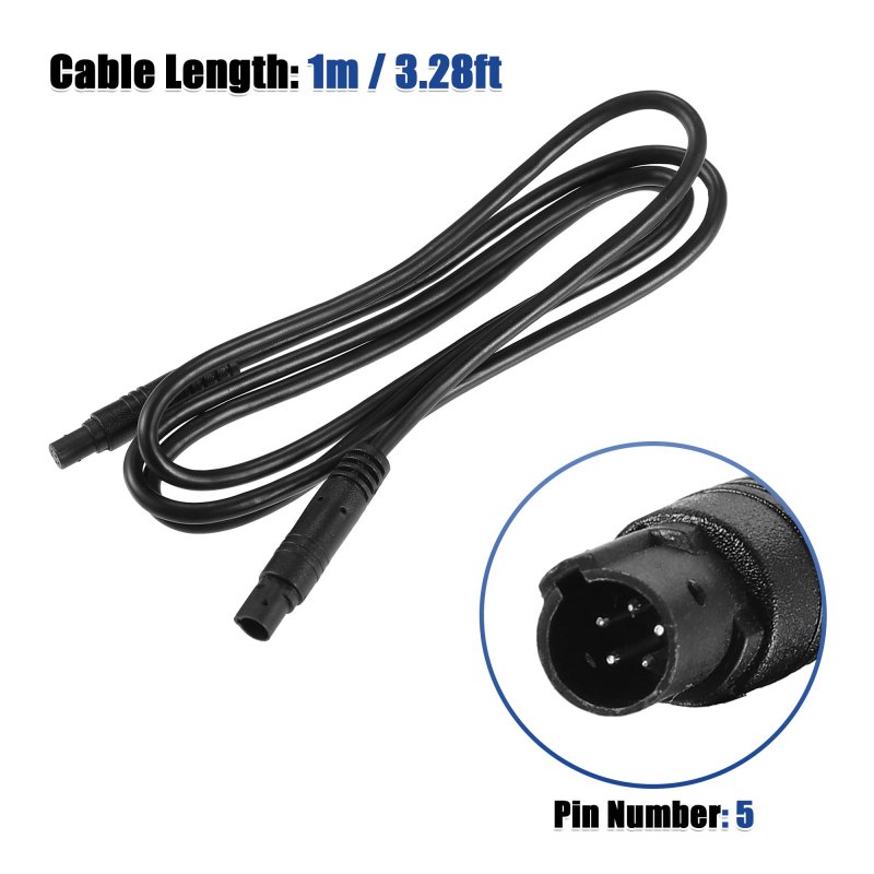 5 Pin 3 28ft Dash Cam Rear View Backup Camera Cable Reverse Car Recorder Cord Pcs
