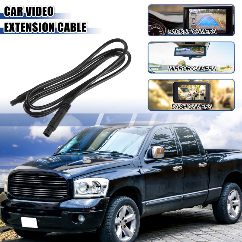 5 Pin 3 28ft Dash Cam Rear View Backup Camera Cable Reverse Car Recorder Cord Pcs