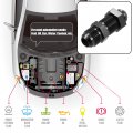 X Autohaux Car Straight Bulkhead Fuel Fitting 10an Male To Flare Union Adapter Black