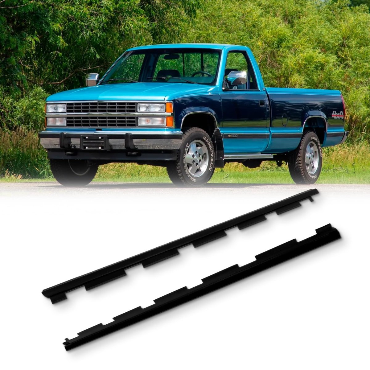 2pcs Window Molding Trim For 1988 2000 Chevrolet C1500 Gmc C2500 Black Weatherstrip Seal Belt 15991405 15991406 Noise And Leak
