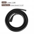 Uxcell U Channel Edge Trim 3 3ft Length Rubber Guard Seal Strip Protector Round Type Fit For 2 5-3mm 5 16 W X 45 64 H Black