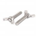 Uxcell A16060600ux0216 M8 1 25mm Pitch 304 Stainless Steel Butterfly Wing Nut Screw Metric 5pcs