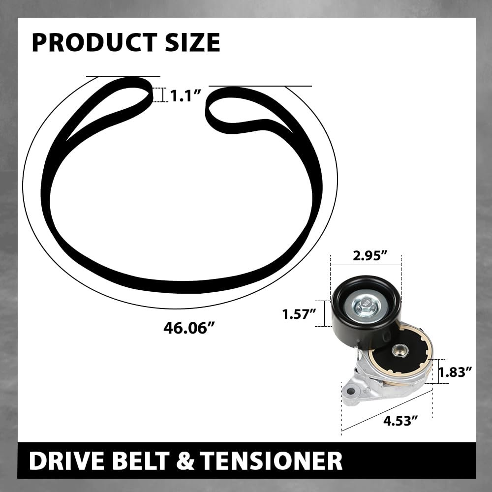 Engine Drive Belt And Tensioner For Toyota Tundra 5 7l 2007 2017 Part Number 166200s012 9091602759