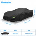 X Autohaux Waterproof Car Cover For Chevrolet Corvette C3 1968-1982 Outdoor Full With Zipper Door Snow Rain Dust All Weather