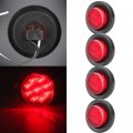 Ocpty 9led Side Marker Light 4pcs 2a Red Round Trailer Lamp Stop Turn Tail W Rubber Mounting Grommet And Pigtails Fit For Boats