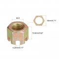 Uxcell 10pcs M12x1 75mm Hexagon Slotted Nut Grade 8 Carbon Steel Hex Castle Nuts Color Zinc