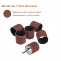 Uxcell 12 Pcs 1-1 2 Inch Sanding Sleeves Sandpaper Set 120 Grit With 1 4 Drum Mandrels For Rotary Tools