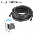 Uxcell Edge Trim Black U Shape Protector Rubber With Steel Clips Fits 13 64 -5 16 9 84ft 3meter Length Door Guards