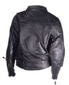 Womens Padded And Vented Leather Motorcycle Jacket Size 4xl 4x-large 