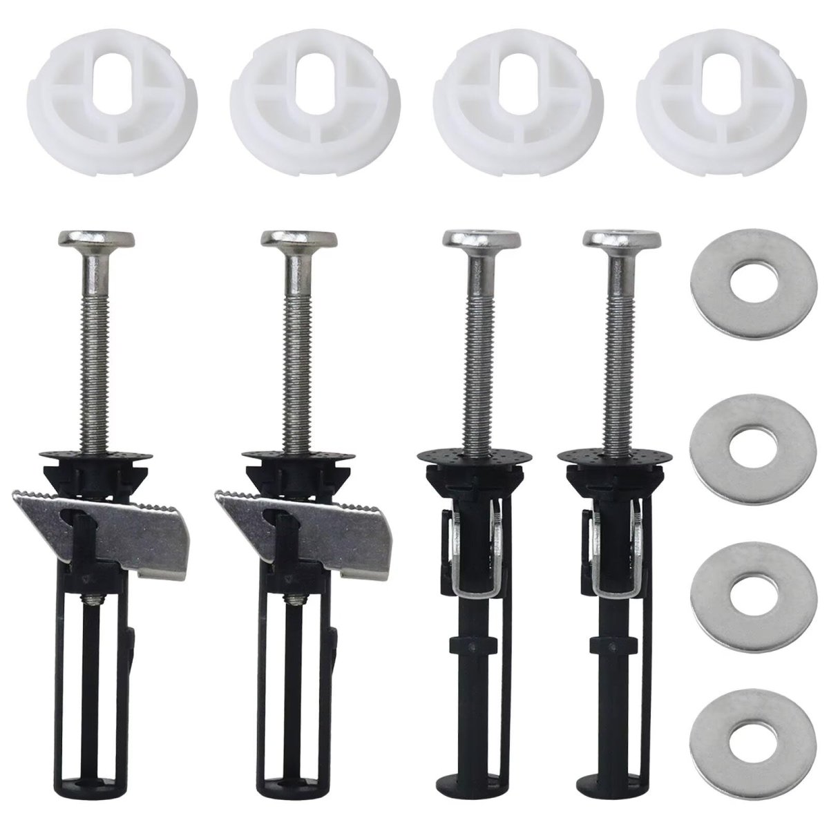 4 Pack Toilet Seat Bolt Set Universal Fit Screws Tool-free Installation Replacement Mounting Hardware Kit