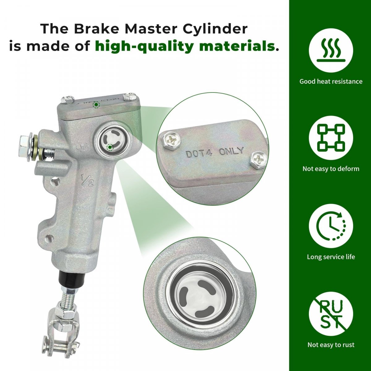 Rear Brake Master Cylinder For Kawasaki Kx125 Kx250 Kx250f Kx450 Kx450f Klx230r Klx300r Klx450r 43015-0168 43015-0142