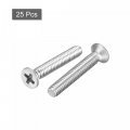 Uxcell 8 -32x1 Flat Head Machine Screws Phillips 304 Stainless Steel Bolts 25pcs