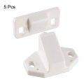 Uxcell Furniture Cabinet Closet Door Roller Catch With Abs White 5pcs