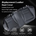 Rear Bench Side Bottom Leather Seat Cover Black For Honda Accord 2008 2009 2010 2011 2012 Microfiber Custom Fit Power And