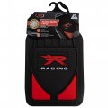 Weatherpro R Racing Red And Black Front Floor Mats Universal Fit Rubber Car 17 5 In X 27 Trim To With Anchoring System