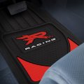 Weatherpro R Racing Red And Black Front Floor Mats Universal Fit Rubber Car 17 5 In X 27 Trim To With Anchoring System