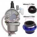 Anxingo Air Filter Stack Carburetor Replacement For 2 Stroke 43cc 47cc 49cc Atv 4 Wheel Off Road Vehicle Lawn Mower Scooter
