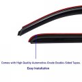 In Channel Auto Vent Window Visors For 2005 2020 Nissan Frontier Crew Cab Dark Smoke Rain Guards With Uv Protection No Drill