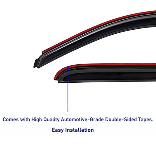 In Channel Auto Vent Window Visors For 2005 2020 Nissan Frontier Crew Cab Dark Smoke Rain Guards With Uv Protection No Drill