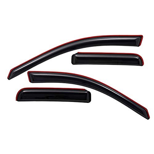 In Channel Auto Vent Window Visors For 2005 2020 Nissan Frontier Crew Cab Dark Smoke Rain Guards With Uv Protection No Drill