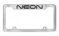 Dodge Neon Chrome Plated Metal Top Engraved License Plate Frame Holder 