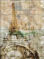 Artwork On Tile Ceramic Mural Backsplash Layered Paris By Luann Roberto Kitchen Shower Wall 12 75 X 17 4 25 Tiles 