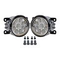 A Pair 9 Led Front Driver Passenger Sides Fog Light Driving Lamp For Acura Honda Ford Nissan Subaru Suzuki