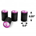 Breast Cancer Awareness Pink Ribbon In Heart Tire Rim Wheel Aluminum Valve Stem Caps