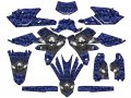 2016-2018 Wr 450 F Flaming Gearhead Blue Senge Graphics Complete Kit For Yamaha 