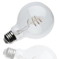 Satco S11522 Led Bulb 6w 60w Eq G25 Vintage Globe Flex Gray Coil Filament 2700k Warm White E26 Medium Base Dimmable Clear Glass 