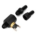 13021 In Line 6an Electric Fan Control Thermostat Switch Kit 180 Degrees On 165 Off 3 8 Hose Barbed Fitting Anodized Aluminum 