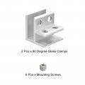 Uxcell 90 Degree Glass Clamp 2pcs For 8-12mm Aluminum Alloy Shelf Support Bracket Double Side Holder Cabinet Cupboard