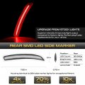 Vipmotoz 4pc Full Led Strip Side Marker Light Fender Parking Lamp Compatible With 2014-2021 Mini Cooper F55 F56 Chrome Housing