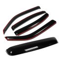 Auto Dynasty For Dodge Charger Lx 4pcs In-channel Window Vent Deflector Rain Guard 43 Inches Sun Roof Visor Dark Smoke 