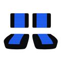 Totally Covers For 2004-2012 Chevy Colorado Gmc Canyon Two-tone Truck Jump Seat Black And Blue 21 Colors Chevrolet Rear Back 