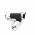 Smt-silver Cnc S On Rubber Hand Grips Compatible With Bmw S1000rr Aprilia Buell Ducati Panigale Cbr Kawasaki Ninja Suzuki 7 8