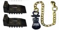 Set Of 2 Wreckmaster Black Tire Skates Ton W Chain Tow Truck Wrecker 
